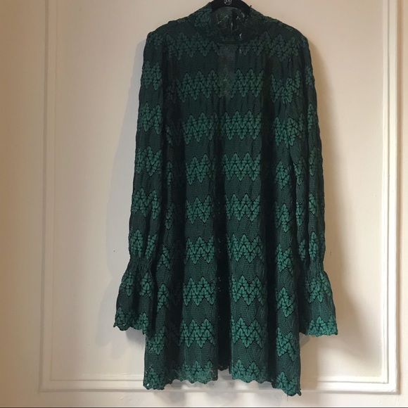 Free People Dresses & Skirts - Free People NWT Green Simone Mock Neck Dress